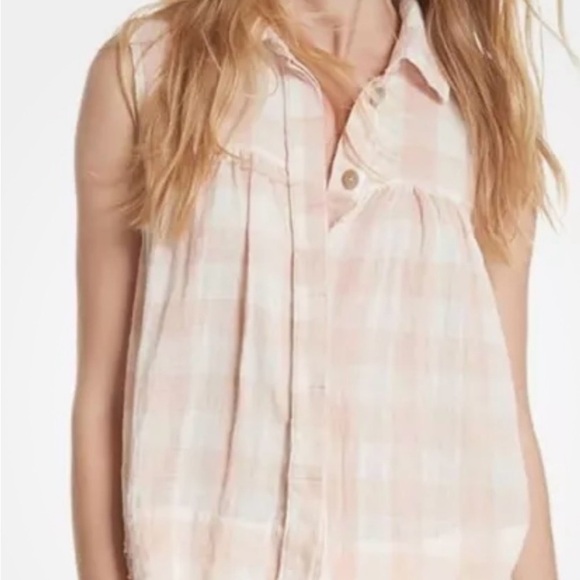 Free People Women's Hey There Sunrise Button Down Relaxed, Flowy, Hobo Size M - Picture 2 of 9
